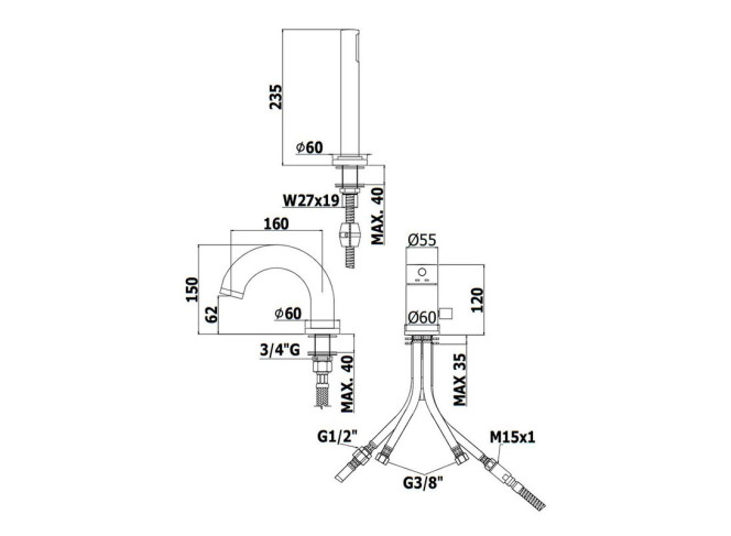Фото №2 - Змішувач на борт ванни Paffoni Birillo зі збільшеним потоком, Chrome (BI047CR)
