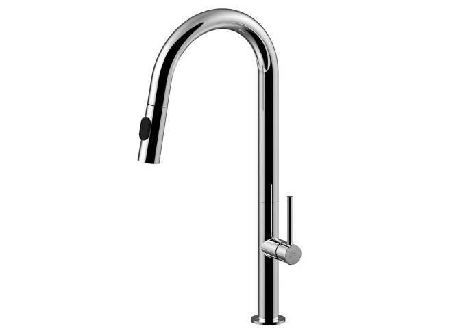 Змішувач для кухні Paffoni CHEF з поворотним виливом, 2 форсунки, Chrome (CH185CR)