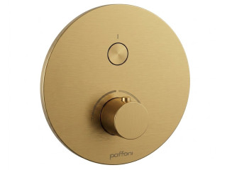 Змішувач для душу Paffoni Compact box зовнішня частина (1 функція), Brushed Honey Gold (CPM013HGSP)