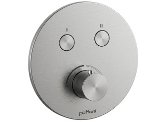 Змішувач для душу Paffoni COMPACT box, зовнішня частина (2 функції), Steel looking (CPM018ST)