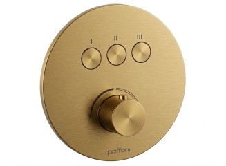 Змішувач для душу Paffoni COMPACT box, зовнішня частина (3 функції), Brushed Honey Gold (CPM019HGSP)