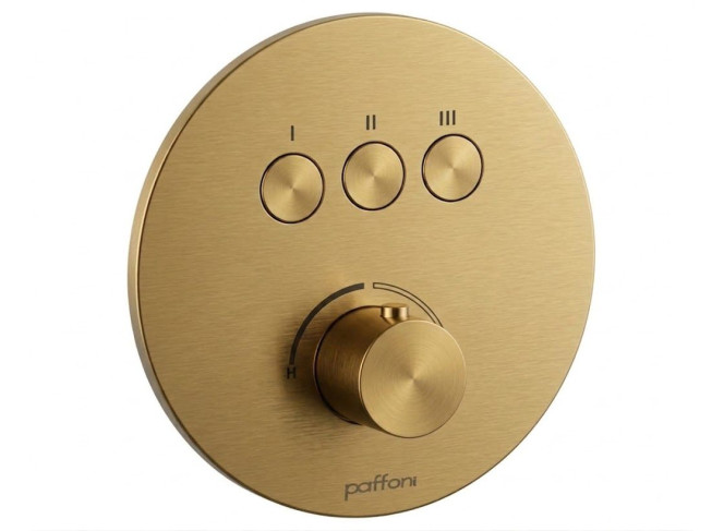 Змішувач для душу Paffoni COMPACT box, зовнішня частина (3 функції), Brushed Honey Gold (CPM019HGSP)