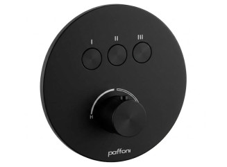 Змішувач для душу Paffoni COMPACT box, зовнішня частина (3 функції), Matt Black (CPM019NO)