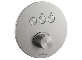 Змішувач для душу Paffoni COMPACT box, зовнішня частина (3 функції), Steel looking (CPM019ST)