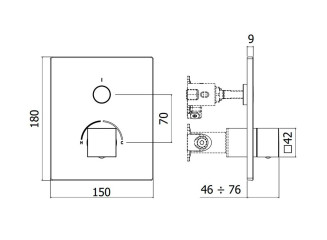 Змішувач для душу Paffoni Compact Box, зовнішня частина, 1 споживач, Steel looking (CPM513ST)