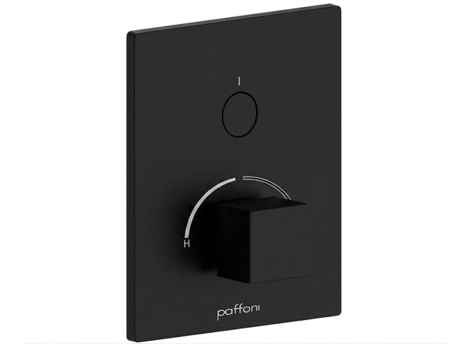 Змішувач для душу Paffoni Compact Box, зовнішня частина, 1 споживач, Matt Black (CPM513NO)
