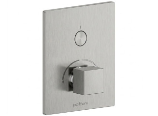 Змішувач для душу Paffoni Compact Box, зовнішня частина, 1 споживач, Steel looking (CPM513ST)