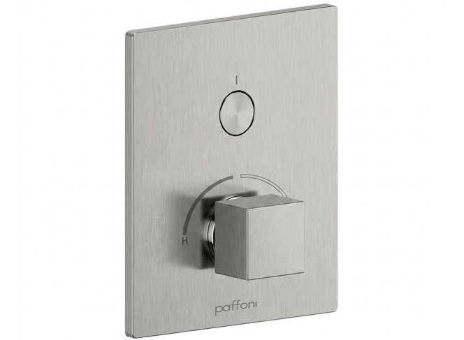 Змішувач для душу Paffoni Compact Box, зовнішня частина, 1 споживач, Steel looking (CPM513ST)