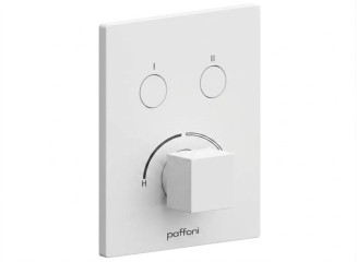 Змішувач для душу Paffoni Compact Box, зовнішня частина, 2 споживача, Matt White (CPM518BO)