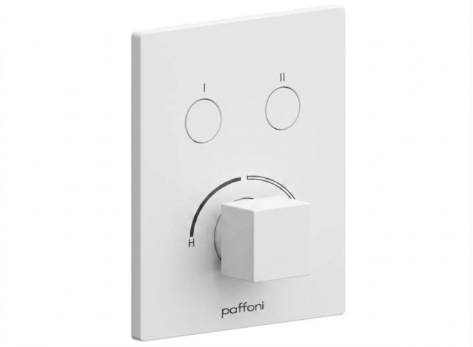 Змішувач для душу Paffoni Compact Box, зовнішня частина, 2 споживача, Matt White (CPM518BO)