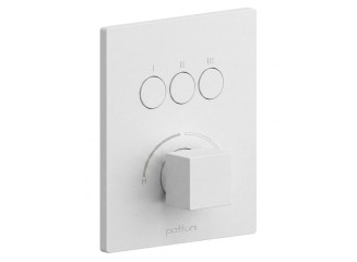 Змішувач для душу Paffoni Compact Box, зовнішня частина, 3 споживача, Matt White (CPM519BO)