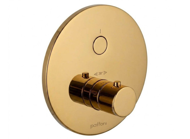 Термостат для душу Paffoni Compact Box, зовнішня частина, 1 споживач, Honey Gold (CPT013HG)