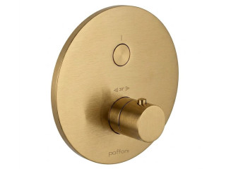 Термостат для душу Paffoni Compact Box, зовнішня частина (1 функція), Brushed Honey Gold (CPT013HGSP)