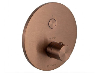 Термостат для душу Paffoni Compact Box, зовнішня частина, 1 споживач, Brushed Copper (CPT013RASP)