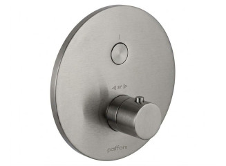 Термостат для душу Paffoni Compact Box, зовнішня частина, 1 споживач, Steel looking (CPT013ST)