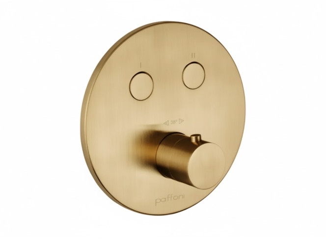 Термостат для душу Paffoni Compact box прихованого монтажу (2 функції), Brushed Honey Gold (CPT018HGSP)
