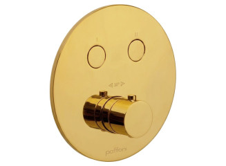 Термостат для душу Paffoni Compact Box, зовнішня частина, 2 споживача, Honey Gold (CPT018HG)