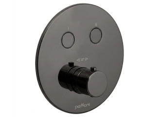 Термостат для душу Paffoni Compact Box, зовнішня частина, 2 споживача, Black Chrome (CPT018NKN)