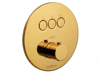 Термостат для душу Paffoni Compact Box, зовнішня частина, 3 споживача, Honey gold (CPT019HG)