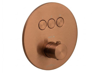 Термостат для душу Paffoni Compact Box, зовнішня частина, 3 споживача, Brushed Copper (CPT019RASP)
