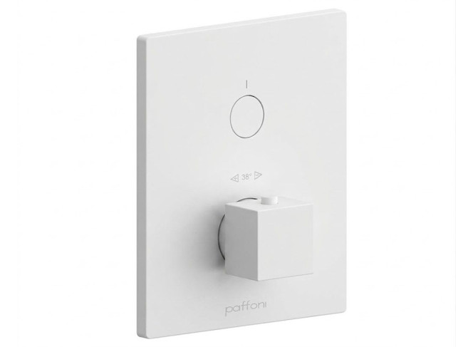 Термостат для душу Paffoni Compact Box, зовнішня частина, 1 споживач, Matt White (CPT513BO)