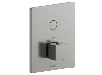 Термостат для душу Paffoni Compact Box, зовнішня частина, 1 споживач, Steel looking (CPT513ST)
