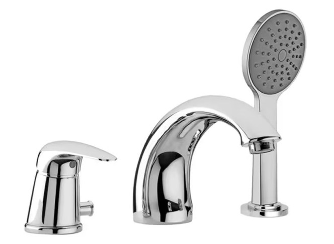 Змішувач для ванни Paffoni Duemila на борт, 3 отвори, Chrome (DU040CR)