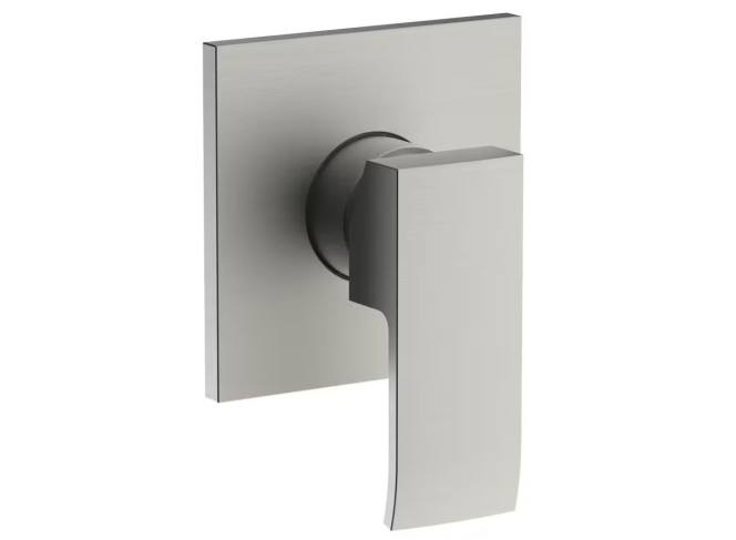 Змішувач для душу Paffoni Elle з металевою пластиною, Steel looking (EL010ST_M)