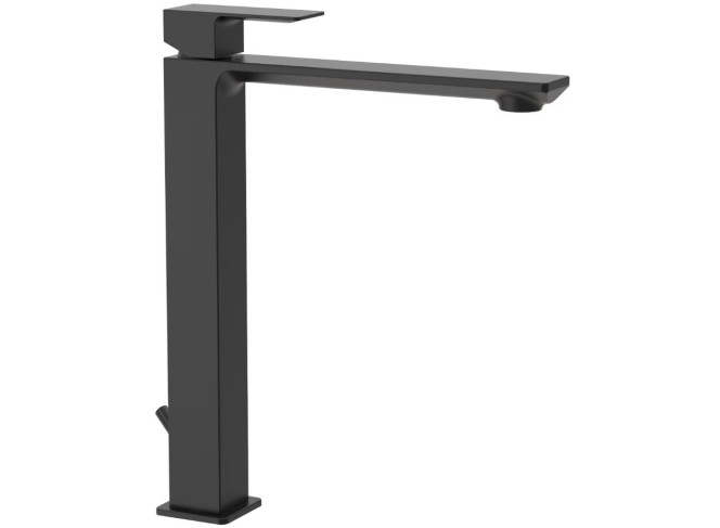 Змішувач для умивальника Paffoni Elle високий, з донним клапаном 1”1/4G, Matt black (EL085HNO)