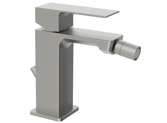 Змішувач для біде Paffoni Elle з донним клапаном 1”1/4G, Steel looking (EL135HST)