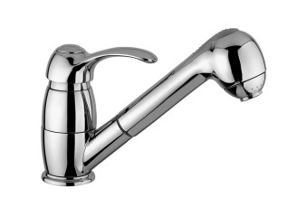 Фото - Змішувач для кухні Paffoni Flavia з висувним душем (2 форсунки), Chrome (FA183CR)