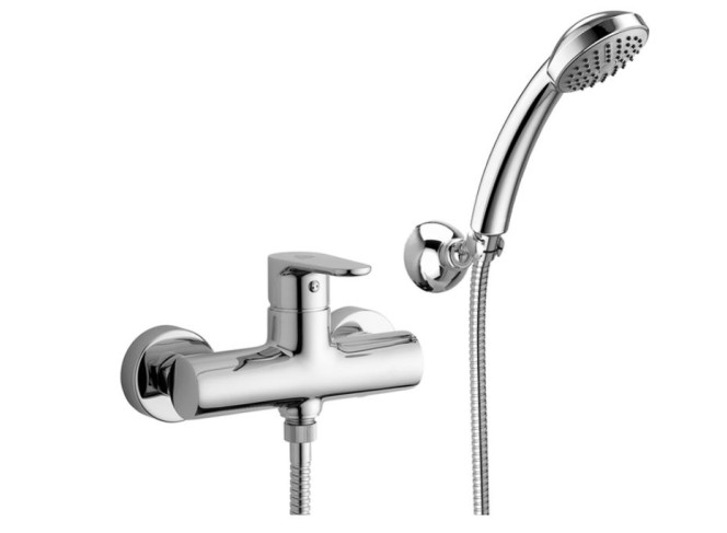 Змішувач для душу Paffoni Green з регульованим душовим гарнітуром, Chrome (GR168DCR)