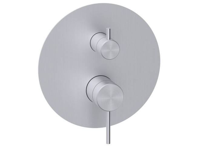 Змішувач для душу Paffoni Inox Tech, з картриджем для перемикання на 2 виходи, Steel (INOX018AC)