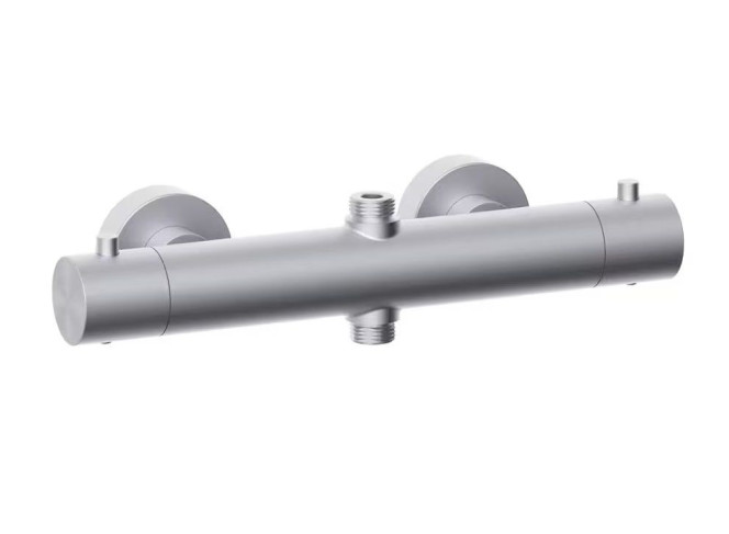 Термостат для душу Paffoni Inox Tech, без душового набору, 2 виходи, Steel (INOXQ169AC)