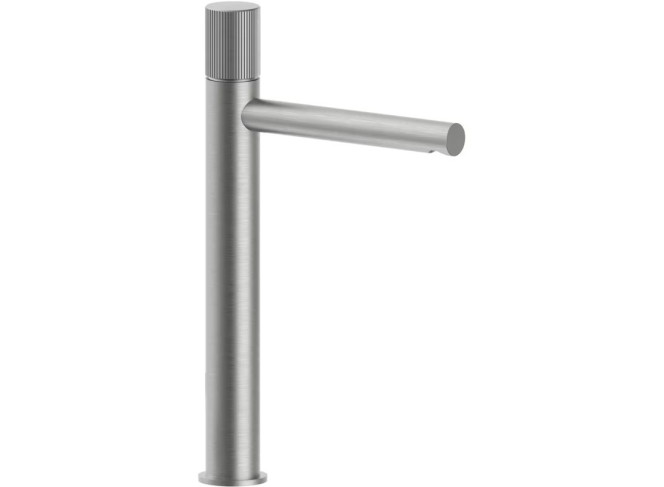Змішувач для умивальника Paffoni JO високий, на 1 отвір, Clic-Clac 1”1/4G, Steel looking (JO081KST)