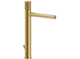 Змішувач для умивальника Paffoni JO високий, на 1 отвір, з автоматичним д/к, Brushed honey gold (JO085HGSP)