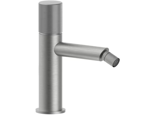 Змішувач для біде Paffoni Jo, з донним клапаном Clic-Clac, Steel looking (JO131KST)