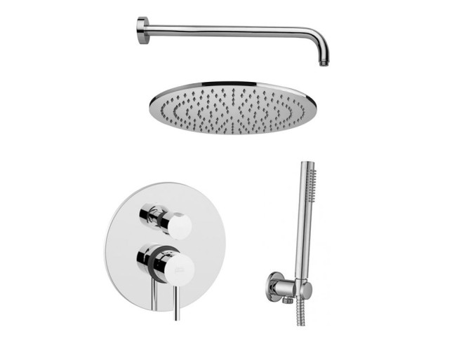 Душова система прихованого монтажу Paffoni Shower, хром (LIG018CR+ZSOF079CR+ZSOF034CR+ZDUP094CR) (KITLIG018CR)