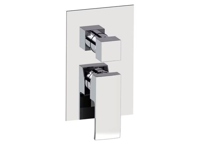 Змішувач для душу Paffoni Level STANDARD, зовнішня частина, 2 виходи, Chrome (LESBOX018CR)