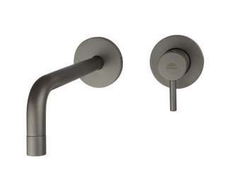 Змішувач для умивальника настінний Paffoni Light, Mercury Grey (LIG006MG70)