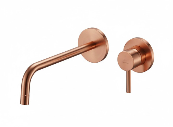 Змішувач для умивальника Paffoni Light, вбудований, вилив 248 мм, Brushed Copper PVD (LIG007RASP70)
