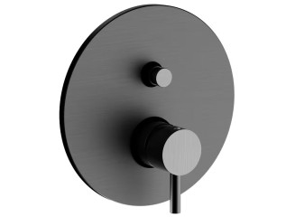 Змішувач для душу Paffoni Light на 2 виходи, Brushed Black Chrome (LIG015NKNSP)