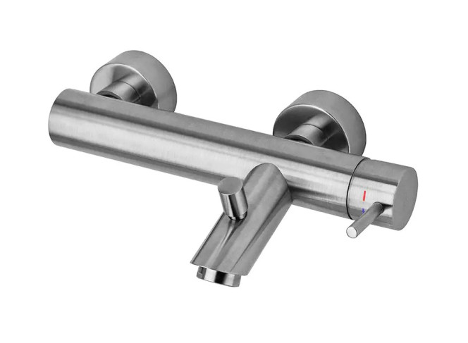 Змішувач для ванни Paffoni Light, Steel Looking (LIG022ST)