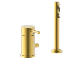 Змішувач на борт ванни Paffoni Light Max Flow, Brushed Gold (LIG048HGSP)