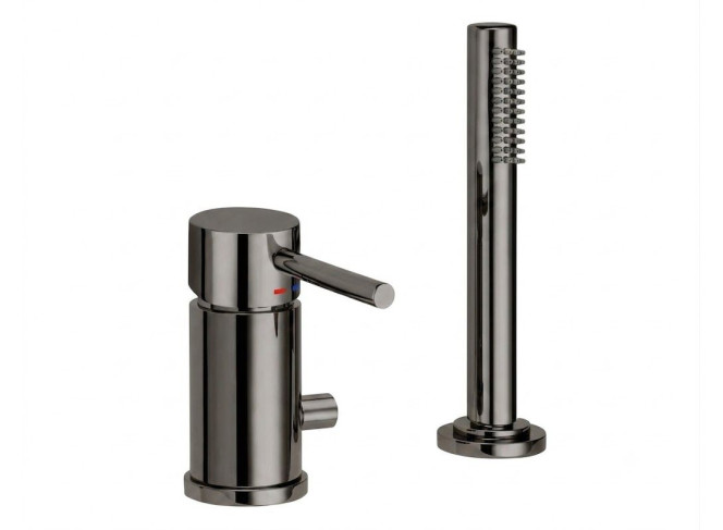 Змішувач на борт ванни Paffoni Light MAX FLOW на 2 отвори, Black Chrome (LIG048NKN)