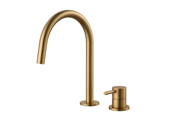 Змішувач для умивальника Paffoni Light без донного клапана, Brushed honey gold (LIG051HGSP)
