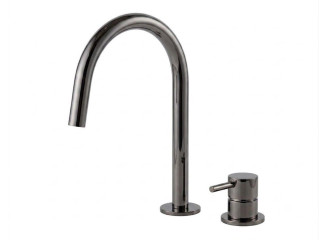 Змішувач для умивальника Paffoni Light без донного клапана, Black Chrome (LIG051NKN)