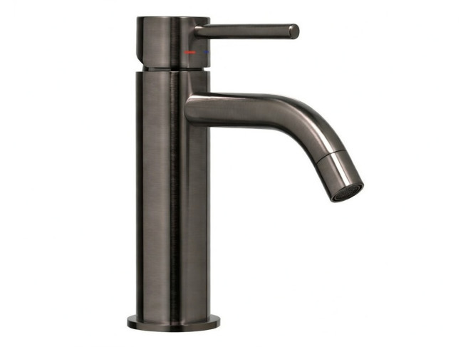 Змішувач для умивальника Paffoni Light, з донним клапаном Clic-Clac, Brushed Black Chrome (LIG071KNKNSP)