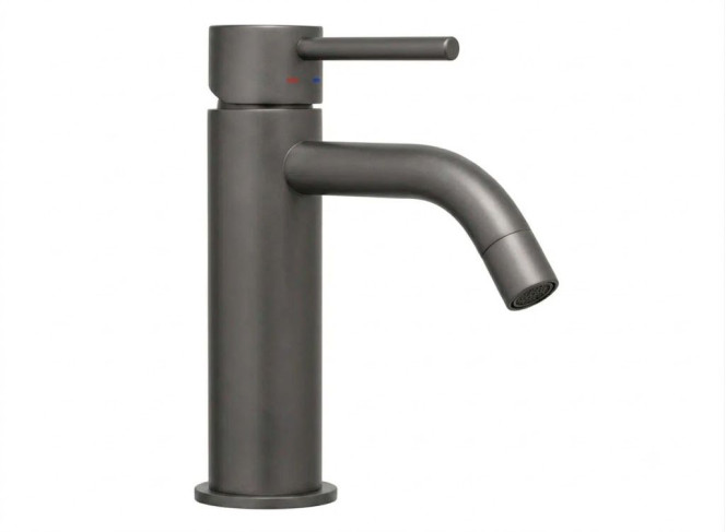 Змішувач для умивальника Paffoni Light з донним клапаном Clic-Clac, Mercury Grey (LIG071KMG)
