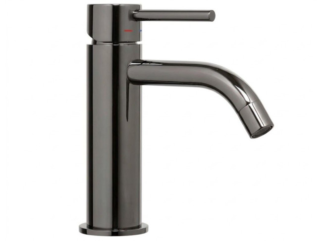 Змішувач для умивальника Paffoni Light, з донним клапаном Clic-Clac, Black Chrome (LIG071KNKN)
